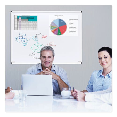 Justick By Smead Dry-erase Board With Frame, 48" X 36", White Justick By Smead Dry-erase Board With Frame, 48" X 36", White
