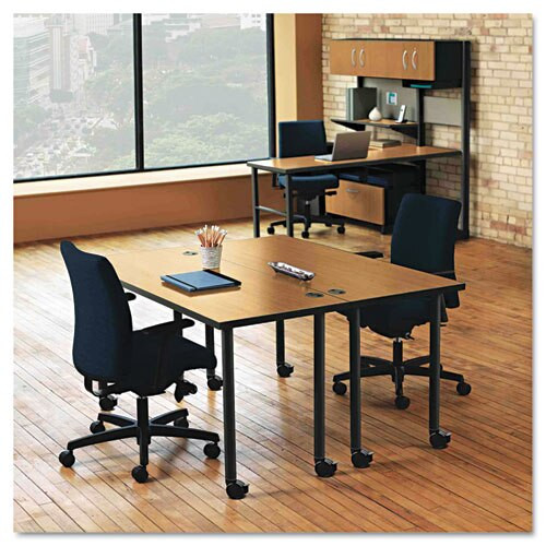 Huddle Series Post Leg Base With Casters, 1-3/4w X 1-3/4d X 28-3/8h, Black Huddle Series Post Leg Base With Casters, 1-3/4w X 1-3/4d X 28-3/8h, Black