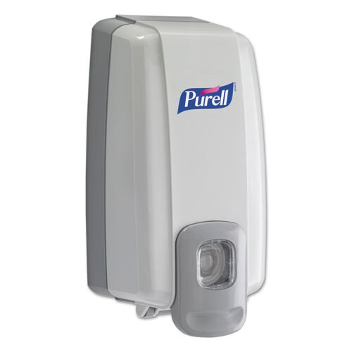 Nxt Space Saver Dispenser, 1000 Ml, 5.13" X 4" X 10", White/gray Nxt Space Saver Dispenser, 1000 Ml, 5.13" X 4" X 10", White/gray