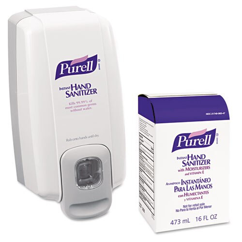 Nxt Space Saver Dispenser, 1000 Ml, 5.13" X 4" X 10", White/gray Nxt Space Saver Dispenser, 1000 Ml, 5.13" X 4" X 10", White/gray