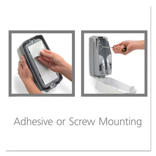 Nxt Space Saver Dispenser, 1000 Ml, 5.13" X 4" X 10", White/gray Nxt Space Saver Dispenser, 1000 Ml, 5.13" X 4" X 10", White/gray