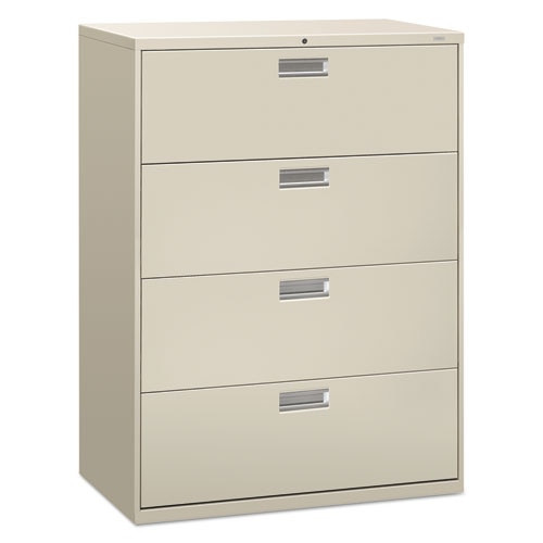 600 Series Four-drawer Lateral File, 42w X 18d X 52.5h, Light Gray 600 Series Four-drawer Lateral File, 42w X 18d X 52.5h, Light Gray