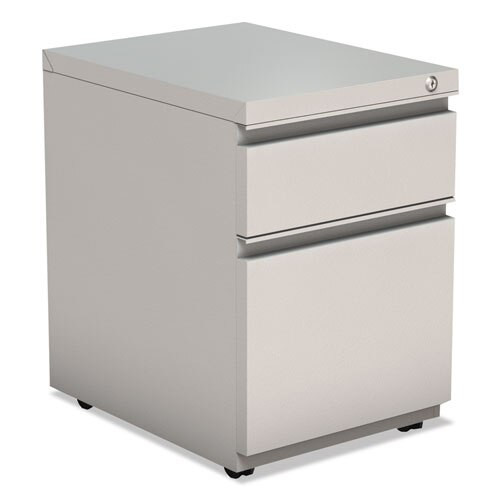 2-drawer Metal Pedestal Box File With Full Length Pull, 14.96w X 19.29d X 21.65h, Light Gray 2-drawer Metal Pedestal Box File With Full Length Pull, 14.96w X 19.29d X 21.65h, Light Gray