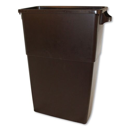 Thin Bin Containers, Rectangular, Polyethylene, 23 Gal, Brown Thin Bin Containers, Rectangular, Polyethylene, 23 Gal, Brown