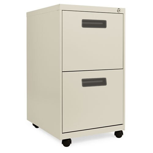 Three-drawer Metal Pedestal File, 14.96w X 19.29d X 27.75h, Light Gray Three-drawer Metal Pedestal File, 14.96w X 19.29d X 27.75h, Light Gray