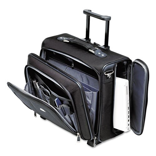 Side Loader Office Rolling Laptop Case, Nylon, 17 1/2 X 7 1/2 X 15, Black Side Loader Office Rolling Laptop Case, Nylon, 17 1/2 X 7 1/2 X 15, Black