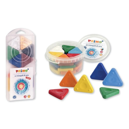 Primo Triangle Crayons, Assorted Colors, 30/pack