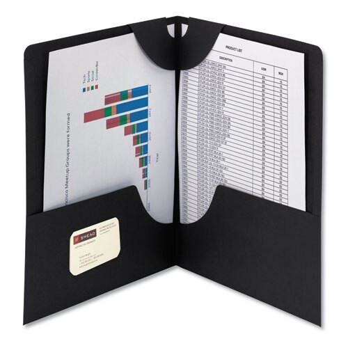 Lockit Two-pocket Folder, Textured Paper, 11 X 8 1/2, Black, 25/box Lockit Two-pocket Folder, Textured Paper, 11 X 8 1/2, Black, 25/box