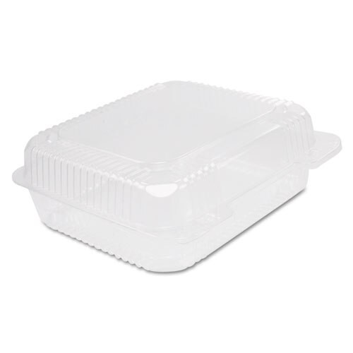 Staylock Clear Hinged Container, Plastic, 8 3/10 X 7 4/5 X 3, 125/bag, 2bg/ct Staylock Clear Hinged Container, Plastic, 8 3/10 X 7 4/5 X 3, 125/bag, 2bg/ct
