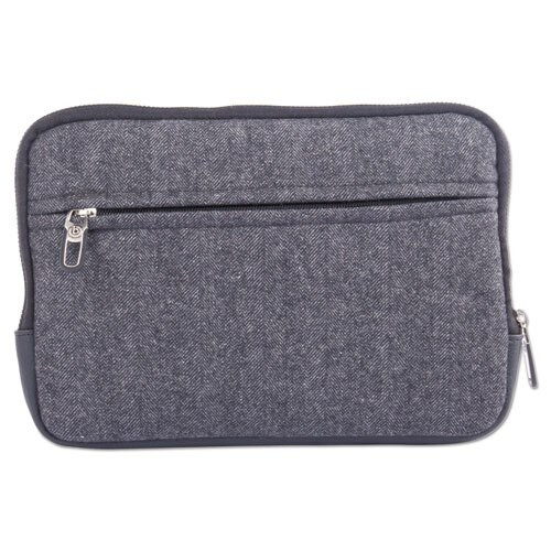 Matt Tablet Sleeve, 7.5" X 0.75" X 7.5", Polyester, Black/gray Matt Tablet Sleeve, 7.5" X 0.75" X 7.5", Polyester, Black/gray