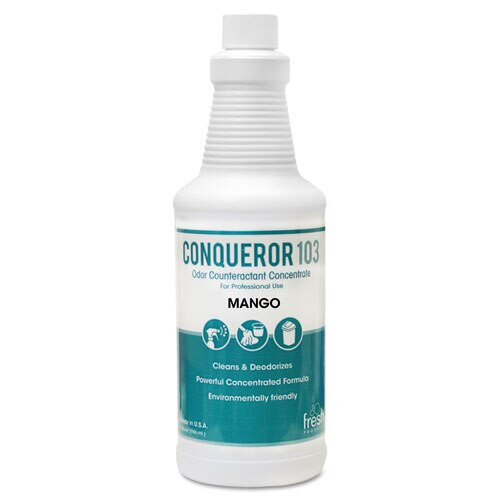 Conqueror 103 Odor Counteractant Concentrate, Mango, 32 Oz Bottle, 12/carton Conqueror 103 Odor Counteractant Concentrate, Mango, 32 Oz Bottle, 12/carton
