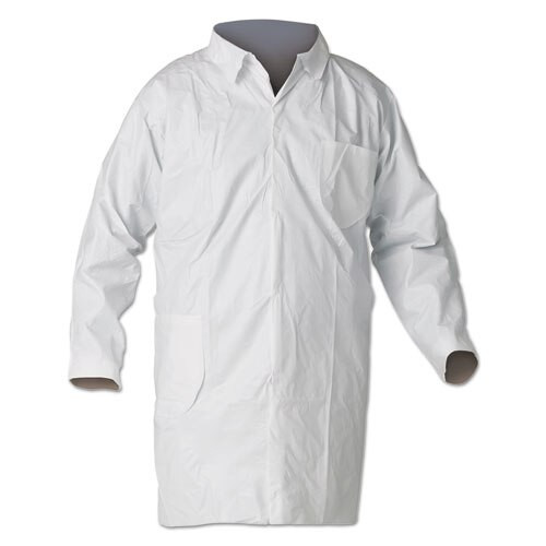 A40 Liquid And Particle Protection Lab Coats, 2x-large, White, 30/carton A40 Liquid And Particle Protection Lab Coats, 2x-large, White, 30/carton