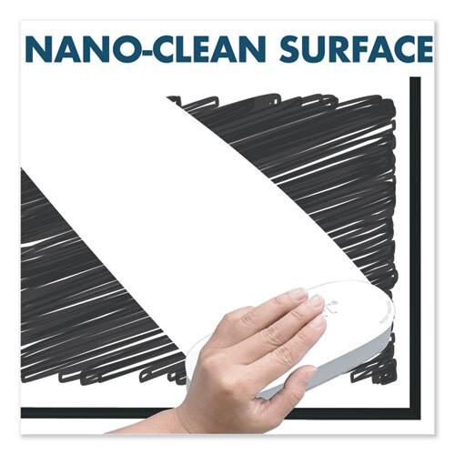 Fusion Nano-clean Magnetic Whiteboard, 96 X 48, Black Frame Fusion Nano-clean Magnetic Whiteboard, 96 X 48, Black Frame