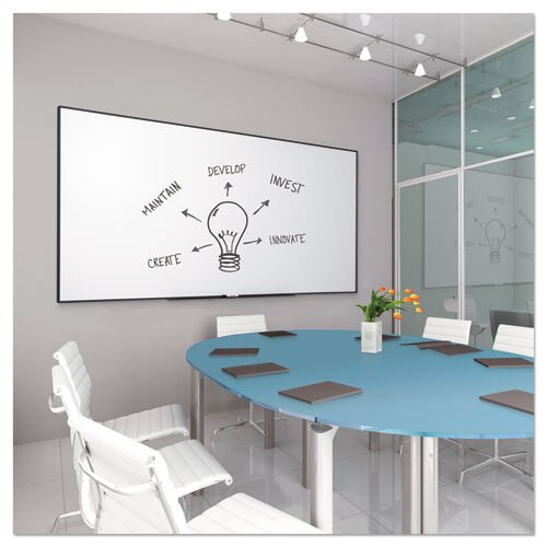 Fusion Nano-clean Magnetic Whiteboard, 96 X 48, Black Frame Fusion Nano-clean Magnetic Whiteboard, 96 X 48, Black Frame