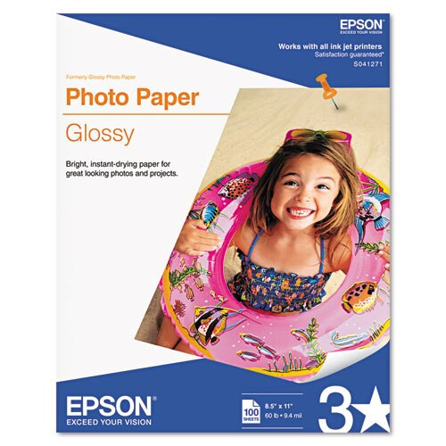 Glossy Photo Paper, 9.4 Mil, 8.5 X 11, Glossy White, 20/pack Glossy Photo Paper, 9.4 Mil, 8.5 X 11, Glossy White, 20/pack