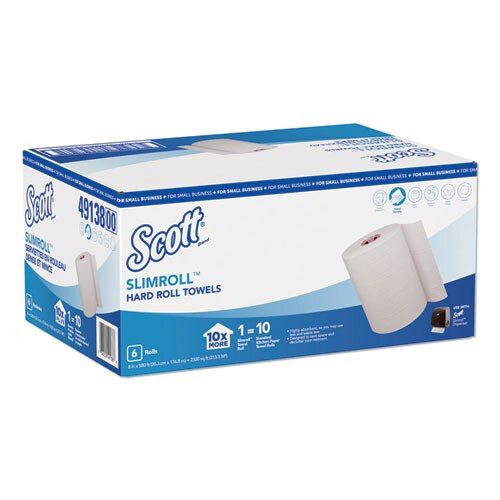 Control Slimroll Towels, 8" X 580 Ft, White/pink Core,small Business, 6 Rolls/ct Control Slimroll Towels, 8" X 580 Ft, White/pink Core,small Business, 6 Rolls/ct