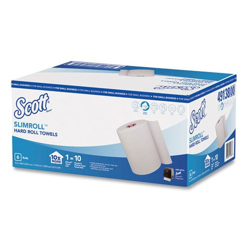 Control Slimroll Towels, 8" X 580 Ft, White/pink Core,small Business, 6 Rolls/ct Control Slimroll Towels, 8" X 580 Ft, White/pink Core,small Business, 6 Rolls/ct