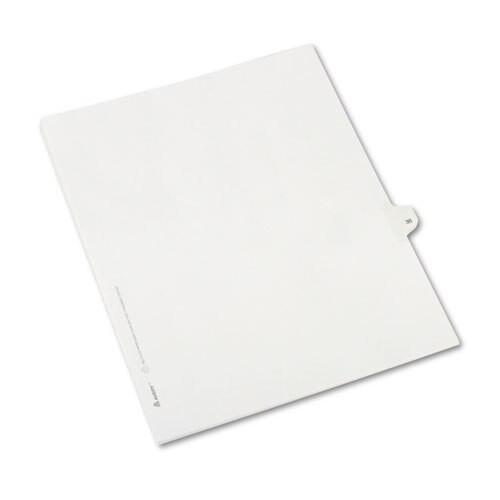 Preprinted Legal Exhibit Side Tab Index Dividers, Allstate Style, 10-tab, 35, 11 X 8.5, White, 25/pack