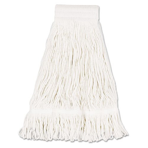 Loop End Rayon Mop Head, Rayon, Medium, 14 Oz, White, Dozen Loop End Rayon Mop Head, Rayon, Medium, 14 Oz, White, Dozen