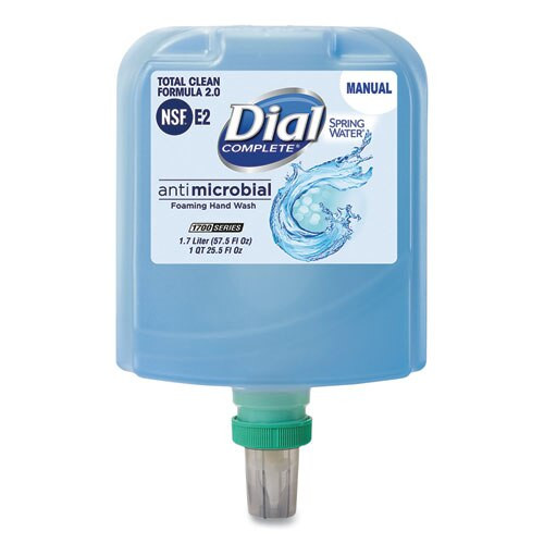 Dial 1700 Manual Refill Antimicrobial Foaming Hand Wash, Original, 1.7 L Bottle, 3/carton
