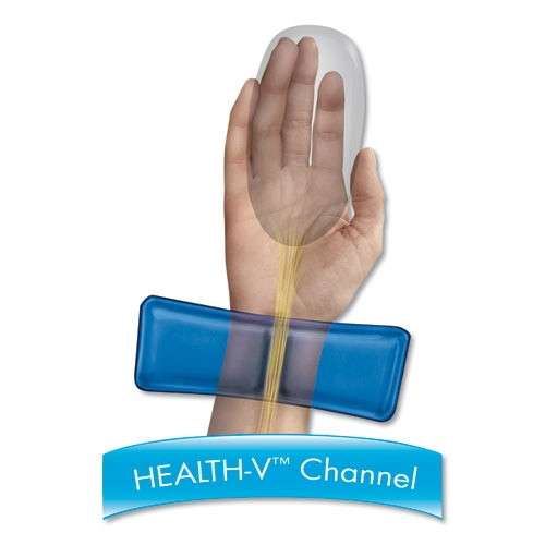Gel Wrist Support W/attached Mouse Pad, Blue Gel Wrist Support W/attached Mouse Pad, Blue