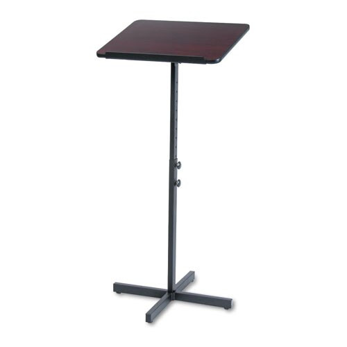 Adjustable Speaker Stand, 21w X 21d X 29.5h To 46h, Mahogany/black Adjustable Speaker Stand, 21w X 21d X 29.5h To 46h, Mahogany/black