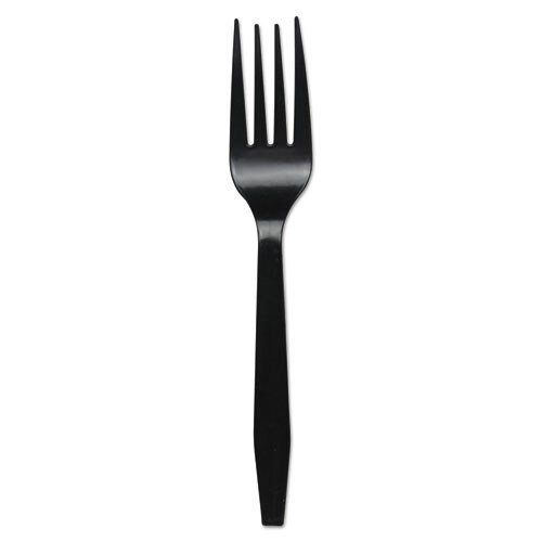 Mediumweight Polystyrene Cutlery, Fork, White, 100/box Mediumweight Polystyrene Cutlery, Fork, White, 100/box