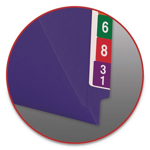 Reinforced End Tab Colored Folders, Straight Tab, Letter Size, Purple, 100/box Reinforced End Tab Colored Folders, Straight Tab, Letter Size, Purple, 100/box