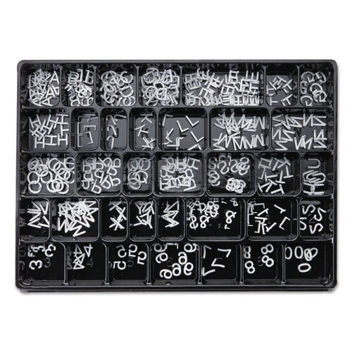 Character Sets, Pin, White, 1/2"h, 300/set Character Sets, Pin, White, 1/2"h, 300/set