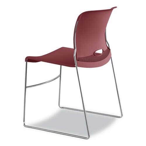 Olson Stacker High Density Chair, Mulberry Seat/mulberry Back, Chrome Base, 4/carton Olson Stacker High Density Chair, Mulberry Seat/mulberry Back, Chrome Base, 4/carton