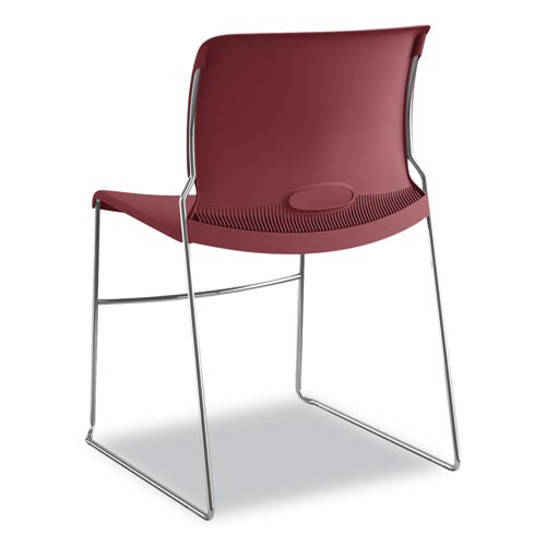 Olson Stacker High Density Chair, Mulberry Seat/mulberry Back, Chrome Base, 4/carton Olson Stacker High Density Chair, Mulberry Seat/mulberry Back, Chrome Base, 4/carton
