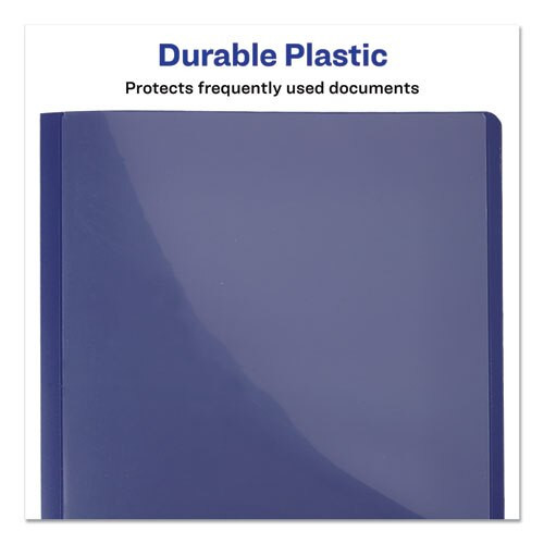 Lay Flat View Report Cover W/flexible Fastener, Letter, 1/2" Cap, Clear/blue Lay Flat View Report Cover W/flexible Fastener, Letter, 1/2" Cap, Clear/blue