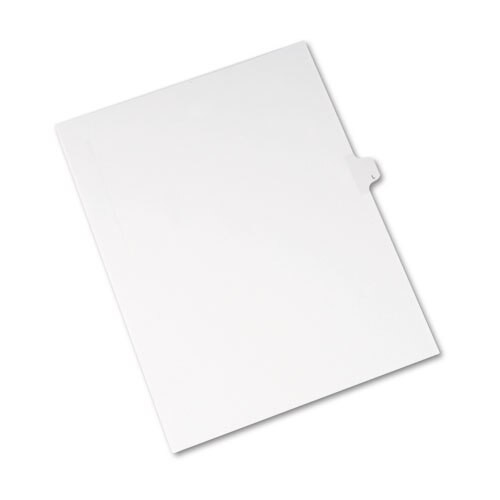 Preprinted Legal Exhibit Side Tab Index Dividers, Allstate Style, 26-tab, L, 11 X 8.5, White, 25/pack Preprinted Legal Exhibit Side Tab Index Dividers, Allstate Style, 26-tab, L, 11 X 8.5, White, 25/pack