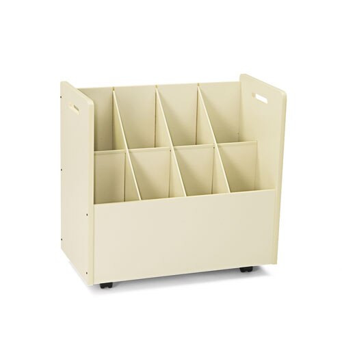 Laminate Mobile Roll Files, 8 Compartments, 30.13w X 15.75d X 29.25h, Putty Laminate Mobile Roll Files, 8 Compartments, 30.13w X 15.75d X 29.25h, Putty