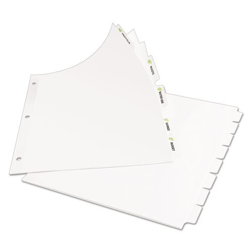 Index Maker Ecofriendly Print And Apply Clear Label Dividers With White Tabs, 12-tab, 11 X 8.5, White, 5 Sets Index Maker Ecofriendly Print And Apply Clear Label Dividers With White Tabs, 12-tab, 11 X 8.5, White, 5 Sets