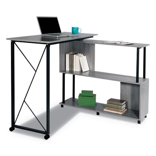 Mood Standing Height Desk, 53.25w X 21.75d X 42.25h, Gray Mood Standing Height Desk, 53.25w X 21.75d X 42.25h, Gray