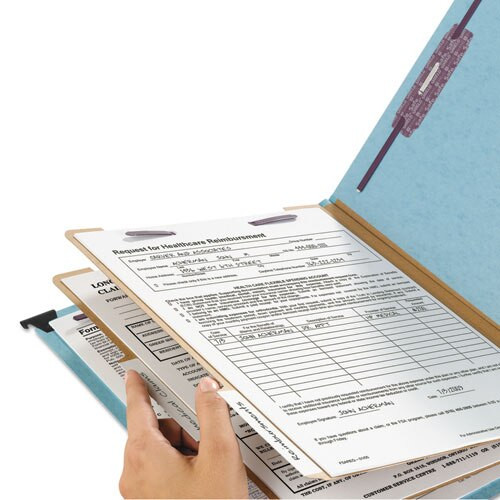 Fastab Hanging Pressboard Classification Folders, Letter Size, 2 Dividers, Blue Fastab Hanging Pressboard Classification Folders, Letter Size, 2 Dividers, Blue