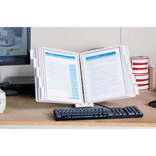 Sherpa Desk Reference System, 10 Panels, 10 X 5 7/8 X 13 1/2, Gray Borders Sherpa Desk Reference System, 10 Panels, 10 X 5 7/8 X 13 1/2, Gray Borders