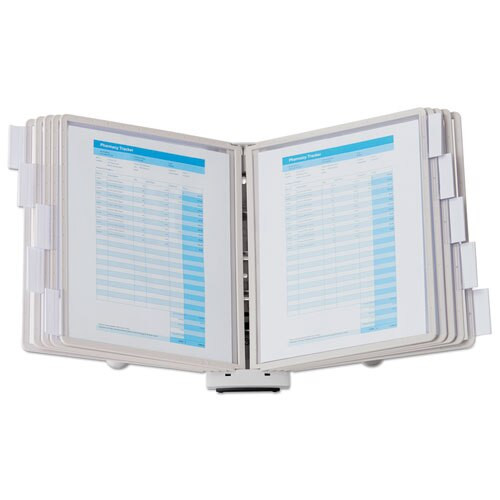 Sherpa Desk Reference System, 10 Panels, 10 X 5 7/8 X 13 1/2, Gray Borders Sherpa Desk Reference System, 10 Panels, 10 X 5 7/8 X 13 1/2, Gray Borders