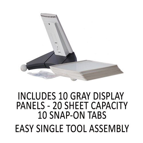 Sherpa Desk Reference System, 10 Panels, 10 X 5 7/8 X 13 1/2, Gray Borders Sherpa Desk Reference System, 10 Panels, 10 X 5 7/8 X 13 1/2, Gray Borders
