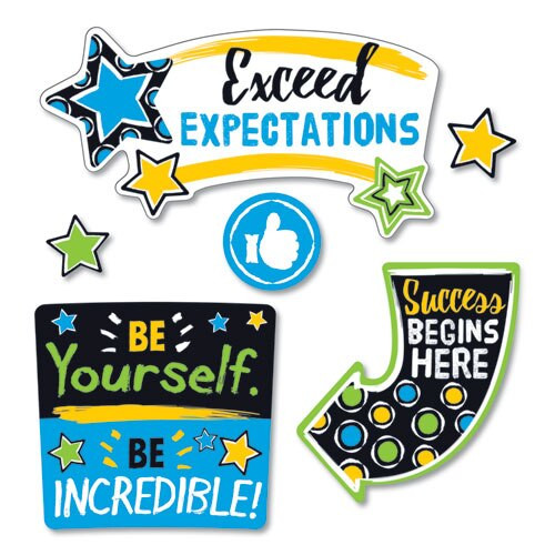 Bold Strokes Phrases Bulletin Board Set, Assorted, 18 1/4" X 31" Bold Strokes Phrases Bulletin Board Set, Assorted, 18 1/4" X 31"