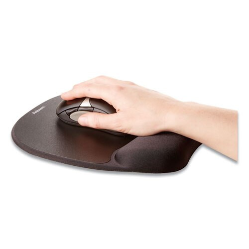 Mouse Pad W/wrist Rest, Nonskid Back, 7 15/16 X 9 1/4, Black Mouse Pad W/wrist Rest, Nonskid Back, 7 15/16 X 9 1/4, Black