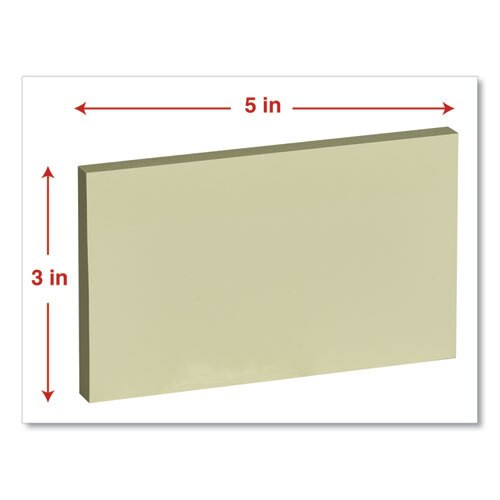 Self-stick Note Pads, 3 X 5, Yellow, 100-sheet, 12/pack