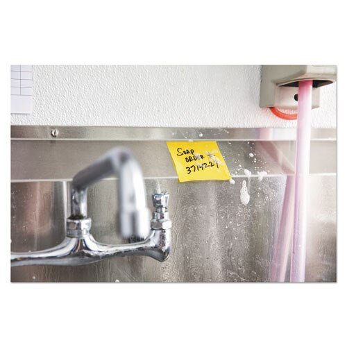 Water-resistant Self-stick Notes, Multi-colored, 3" X 3", 45 Sheets, 12/pack
