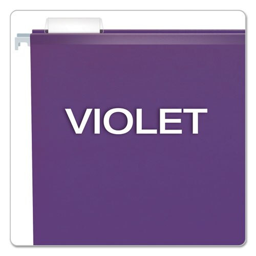 Colored Reinforced Hanging Folders, Legal Size, 1/5-cut Tab, Violet, 25/box Colored Reinforced Hanging Folders, Legal Size, 1/5-cut Tab, Violet, 25/box
