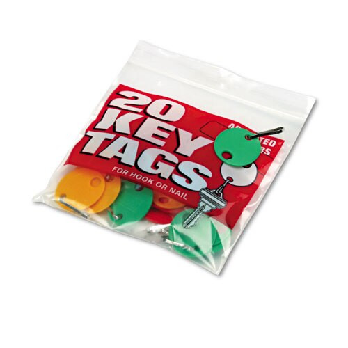 Oval Snap-hook Key Tags, Plastic, 1 1/2 X 1 1/2, Assorted, 20/pack Oval Snap-hook Key Tags, Plastic, 1 1/2 X 1 1/2, Assorted, 20/pack