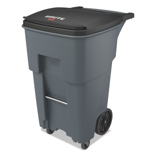Brute Rollouts With Casters, Square, 65 Gal, Gray Brute Rollouts With Casters, Square, 65 Gal, Gray