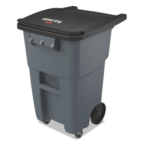Brute Rollouts With Casters, Square, 65 Gal, Gray Brute Rollouts With Casters, Square, 65 Gal, Gray