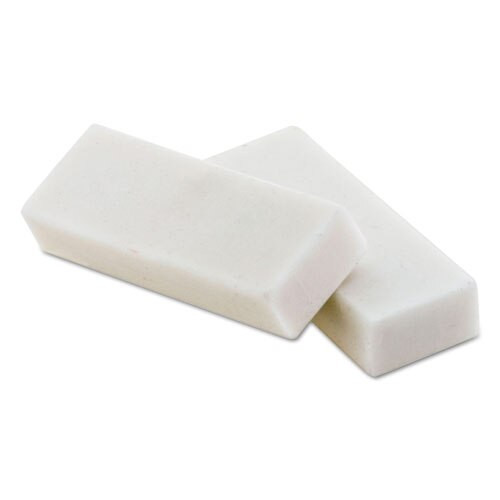 Block Eraser, Rectangular, Medium, White, Latex-free Polymer, 4/pack Block Eraser, Rectangular, Medium, White, Latex-free Polymer, 4/pack