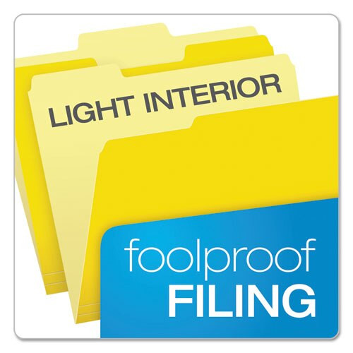 Colored File Folders, 1/3-cut Tabs, Letter Size, Yellowith Light Yellow, 100/box Colored File Folders, 1/3-cut Tabs, Letter Size, Yellowith Light Yellow, 100/box